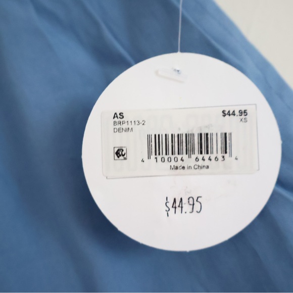 NWT Altar'd State Swim High Waisted Blue Cotton Shorts Extra Small XS - Picture 5 of 6